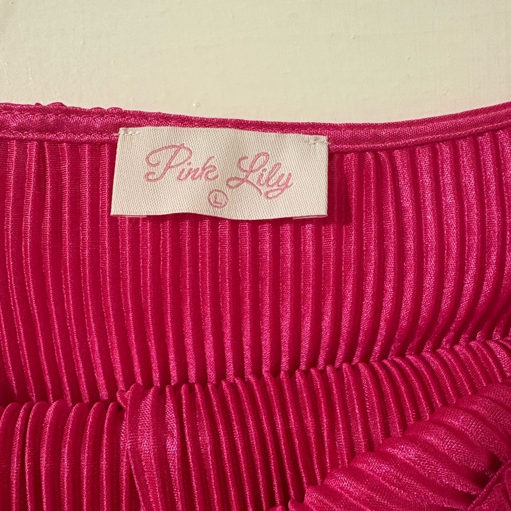 Hot Pink Women's Matching Pant Set - Picture 2 of 4